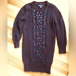 GUC Kids Gap Blue Sequin Sweater Dress Size XS 4-5.